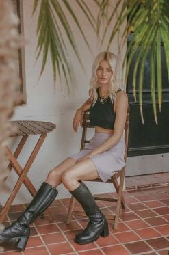 Thrills Co. Spliced Mini Slip Skirt - Dusk Shorts & Skirts