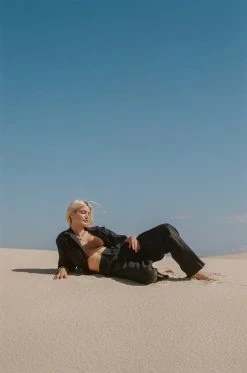 Thrills Co. Claire Knitted Crop Top - Cocoa