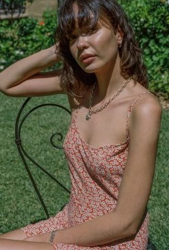 Thrills Co. Mallory Bias Dress - Red