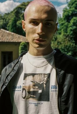 Thrills Co. Speed Metal Merch Fit Long Sleeve Tee - White Tees & Tank Tops