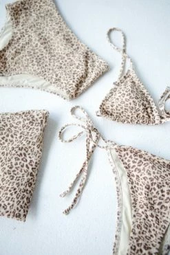 Thrills Co. Mild Animal High Waisted Bikini Bottom - Desert Gold 1% For The Planet