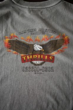 Thrills Co. Wings Of Fire Crop Merch Fit Tee - Washed Grey
