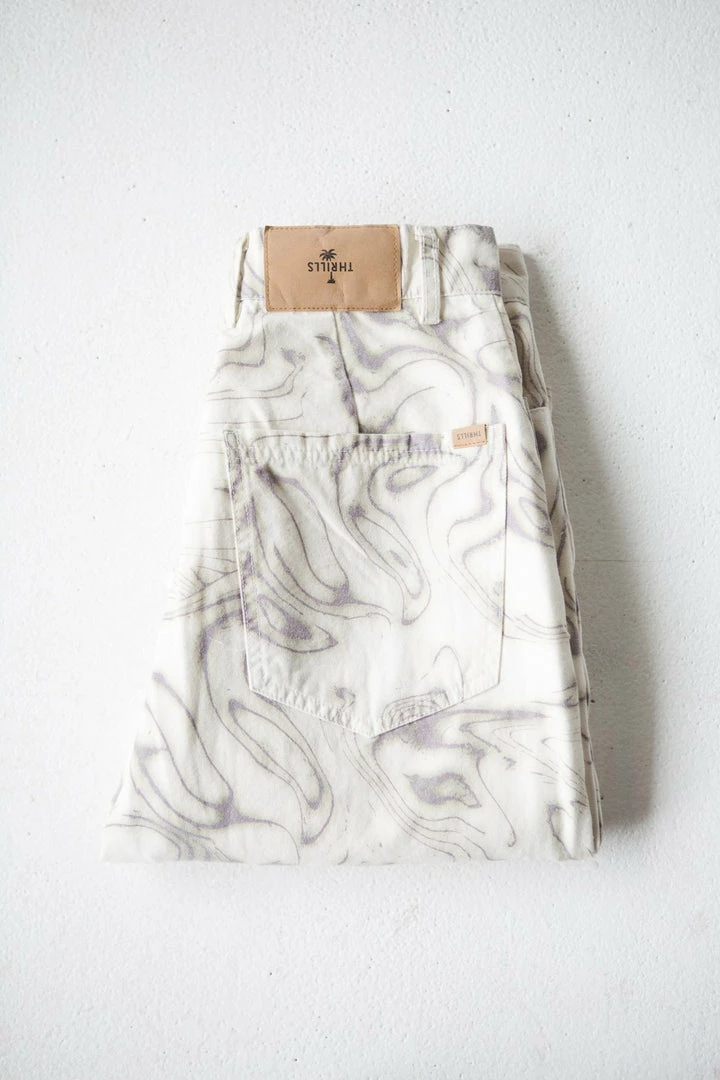 Thrills Co. 1% For The Planet Marbled Paradise Pant - Tofu 12 Thrills Co. 1% For The Planet Marbled Paradise Pant - Tofu