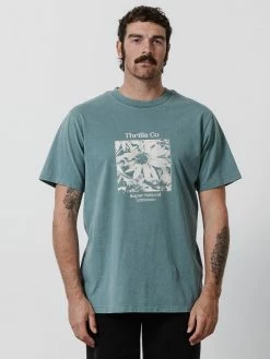 Thrills Co. Natural Daisy Merch Fit Tee - Cedar Green New Arrivals
