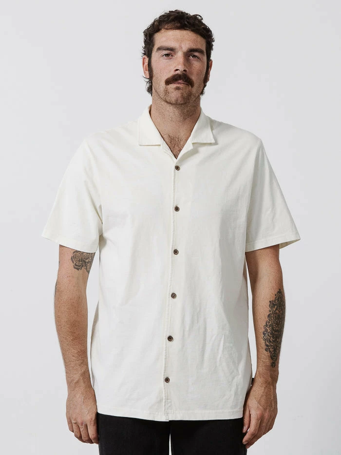Thrills Co. New Arrivals Super Natural Bowling Shirt - Heritage White 2 Thrills Co. New Arrivals Super Natural Bowling Shirt - Heritage White