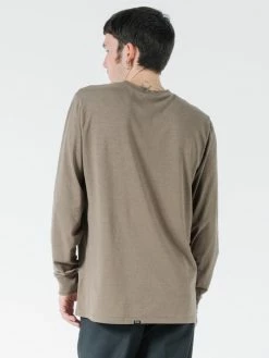 Thrills Co. Liste Long Sleeve Henley - Desert Tees & Tank Tops