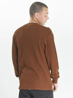 Thrills Co. OPS Waffle Long Sleeve - Tobacco Tees & Tank Tops