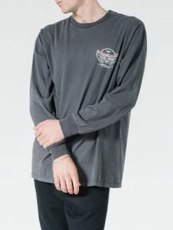 Thrills Co. C&C Wings Merch Fit Long Sleeve Tee - Vintage Black Tees & Tank Tops