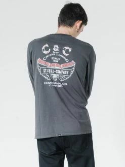 Thrills Co. C&C Wings Merch Fit Long Sleeve Tee - Vintage Black Tees & Tank Tops