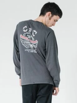 Thrills Co. C&C Wings Merch Fit Long Sleeve Tee - Vintage Black Tees & Tank Tops