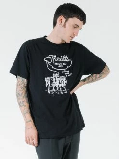 Thrills Co. Ride On Merch Fit Tee - Black Tees & Tank Tops
