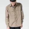 Thrills Co. Liste Oversize Long Sleeve Shirt - Desert