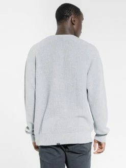 Thrills Co. Sweaters & Fleece Liste Rib Crew Knit - Grey Marle
