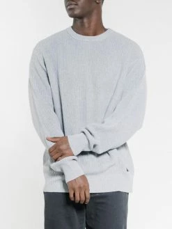Thrills Co. Sweaters & Fleece Liste Rib Crew Knit - Grey Marle