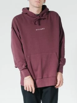 Thrills Co. Minimal Thrills Slouch Pull On Hood - Blood Red Sweaters & Fleece