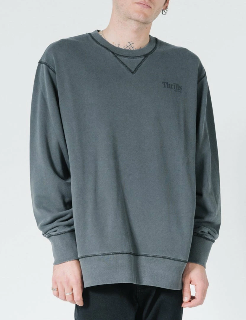 Thrills Co. OPS Oversized Crew - Merch Black Sweaters & Fleece 3 Thrills Co. OPS Oversized Crew - Merch Black Sweaters & Fleece