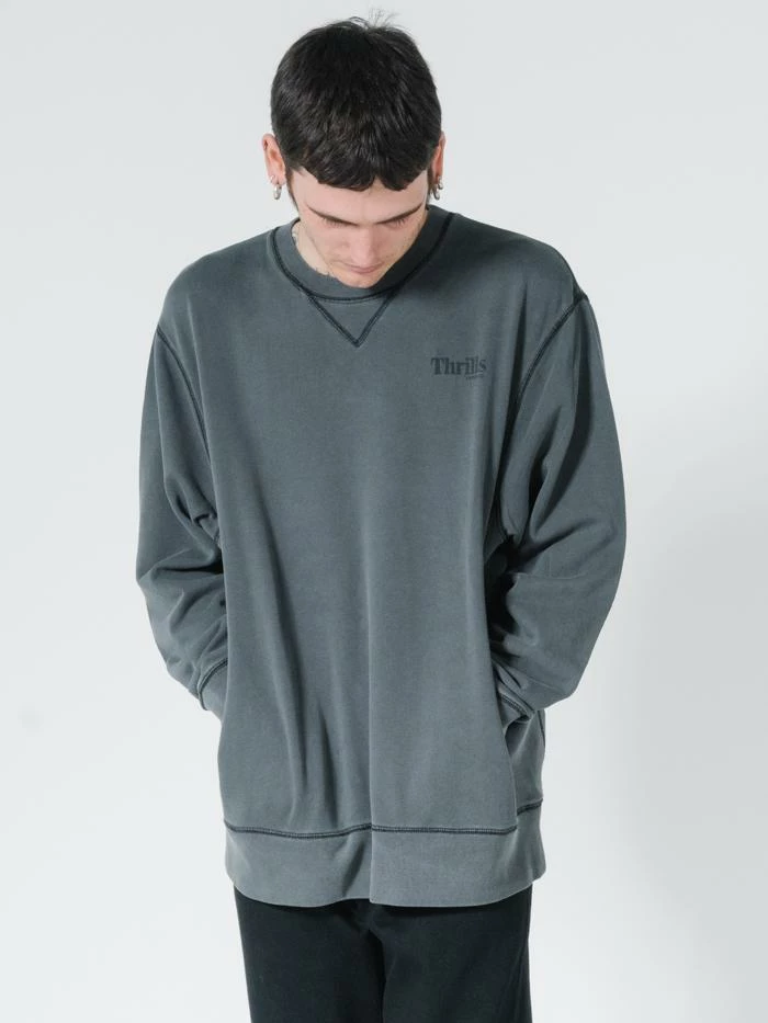 Thrills Co. OPS Oversized Crew - Merch Black Sweaters & Fleece 5 Thrills Co. OPS Oversized Crew - Merch Black Sweaters & Fleece