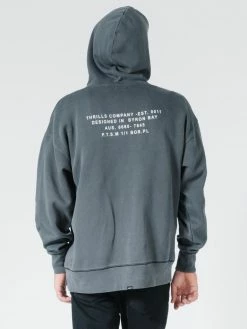 Thrills Co. Napalm Slouch Pull On Hood - Merch Black Sweaters & Fleece