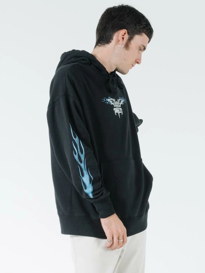 Thrills Co. Gateway Slouch Pull On Hood - Black Sweaters & Fleece 5 Thrills Co. Gateway Slouch Pull On Hood - Black Sweaters & Fleece