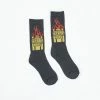 Thrills Co. Flaming Dart Premium Long Sock - Black Accessories