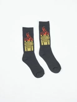 Thrills Co. Flaming Dart Premium Long Sock - Black Accessories