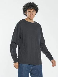 Thrills Co. Hemp Thrills Embro Merch Fit Long Sleeve Tee - Black
