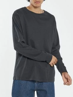 Thrills Co. Hemp Thrills Embro Merch Fit Long Sleeve Tee - Black
