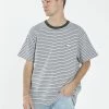 Thrills Co. Tees & Tank Tops Warp Zone Stripe Merch Fit Tee - Grey Marle