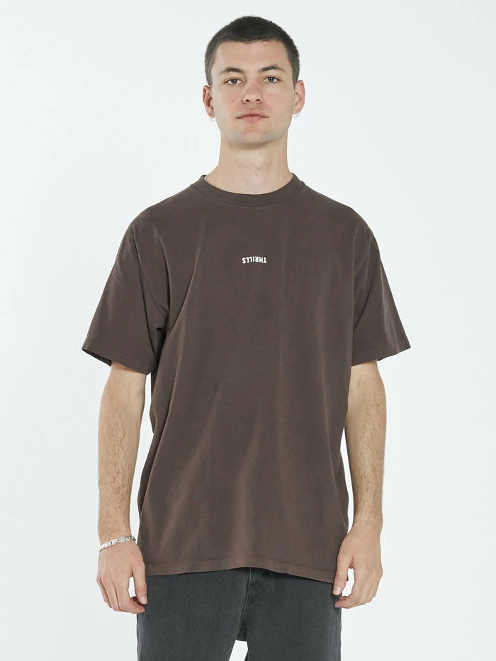 Thrills Co. Minimal Thrills Merch Fit Tee - Postal Brown 3 Thrills Co. Minimal Thrills Merch Fit Tee - Postal Brown