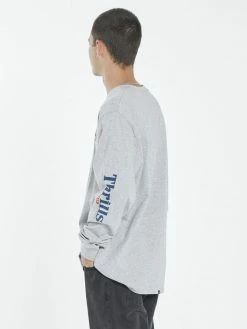 Thrills Co. Roadhouse Merch Fit Long Sleeve Tee - Vintage Marle Tees & Tank Tops