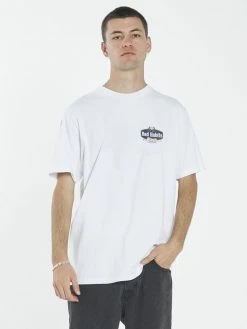 Thrills Co. Bad Habits Die Hard Merch Fit Tee - Dirty White Tees & Tank Tops