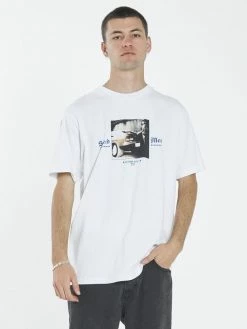 Thrills Co. Speed Metal Merch Fit Tee - White Tees & Tank Tops