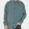Thrills Co. Hemp Minimal Thrills Oversized Long Sleeve Shirt - Vintage Teal