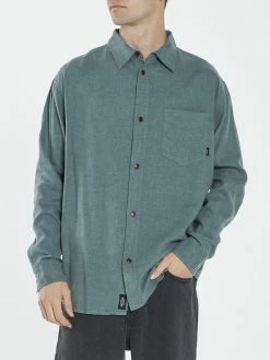 Thrills Co. Hemp Minimal Thrills Oversized Long Sleeve Shirt - Vintage Teal