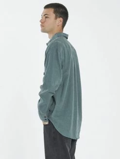 Thrills Co. Hemp Minimal Thrills Oversized Long Sleeve Shirt - Vintage Teal