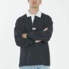 Thrills Co. Infinite Thrills Rugby Polo - Washed Black Tees & Tank Tops 1 Thrills Co. Infinite Thrills Rugby Polo - Washed Black Tees & Tank Tops