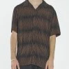 Thrills Co. Paradise On Repeat Bowling Shirt - Washed Cocoa