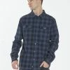 Thrills Co. Shirts Liste Long Sleeve Flannel Shirt - Navy