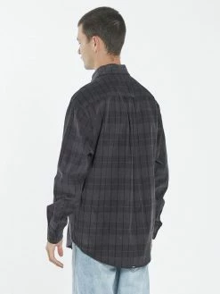 Thrills Co. Napier Cord Long Sleeve Shirt - Black Shirts