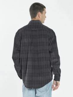 Thrills Co. Napier Cord Long Sleeve Shirt - Black Shirts