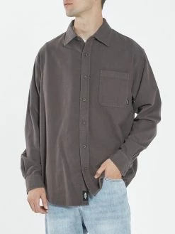 Thrills Co. Shirts Ops Oversized Long Sleeve Flannel Shirt - Plum