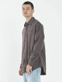 Thrills Co. Shirts Ops Oversized Long Sleeve Flannel Shirt - Plum