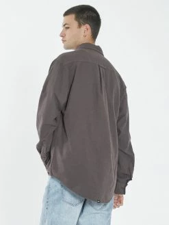 Thrills Co. Shirts Ops Oversized Long Sleeve Flannel Shirt - Plum