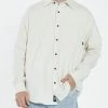 Thrills Co. Ops Oversized Long Sleeve Flannel Shirt - Unbleached Shirts