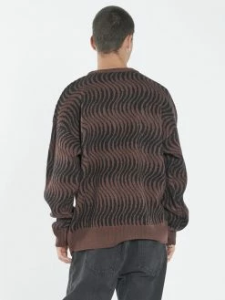 Thrills Co. Paradise On Repeat Crew Knit - Washed Cocoa Sweaters & Fleece