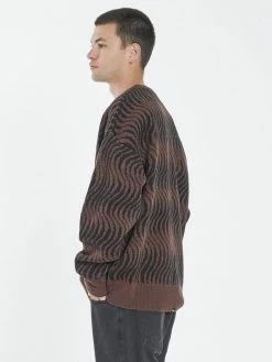 Thrills Co. Paradise On Repeat Crew Knit - Washed Cocoa Sweaters & Fleece