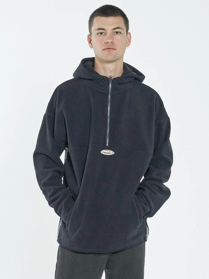 Thrills Co. Euphoria Polar Fleece Slouch Pull On Hood - Dark Navy Sweaters & Fleece 3 Thrills Co. Euphoria Polar Fleece Slouch Pull On Hood - Dark Navy Sweaters & Fleece