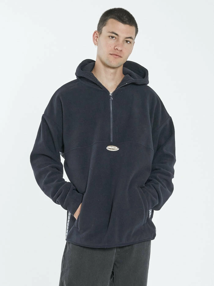 Thrills Co. Euphoria Polar Fleece Slouch Pull On Hood - Dark Navy Sweaters & Fleece 7 Thrills Co. Euphoria Polar Fleece Slouch Pull On Hood - Dark Navy Sweaters & Fleece