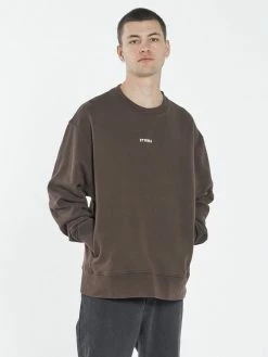 Thrills Co. Sweaters & Fleece Minimal Thrills Oversize Crew - Postal Brown