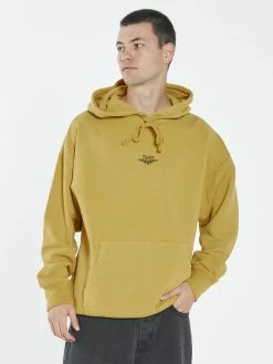 Thrills Co. Lords Slouch Pull On Hood - Mineral Yellow Sweaters & Fleece